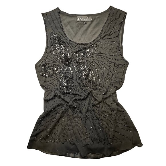 y2k Pretty Angel beaded and sequined tank - Picture 1 of 6
